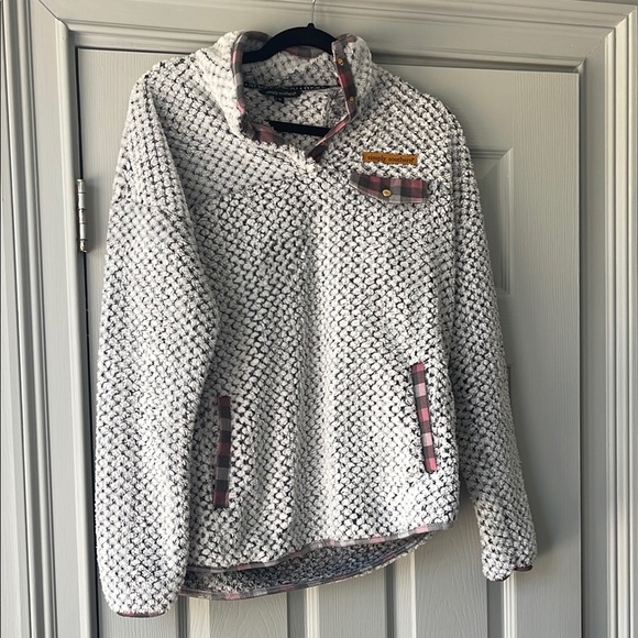 Simply Southern White and Gray Pullover - Picture 1 of 3